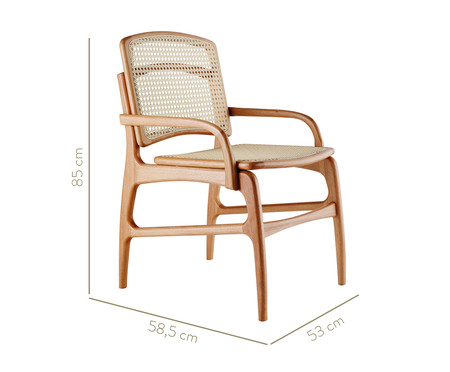 Cadeira Claudel com Braço - Natural | WestwingNow