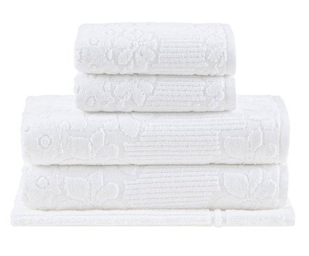 Jogo de Toalhas Banhão Lollipop - Branca | Westwing