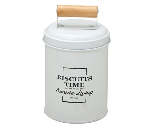 Pote de Biscuits Time - Branco, Branco | WestwingNow