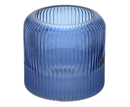 Vaso de Vidro Ionne - Azul