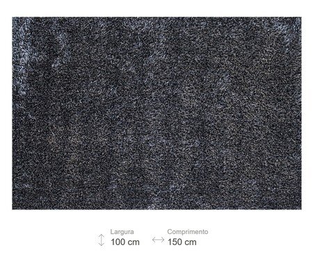 Tapete Shaggy Lauzanne - Preto Mescla | Westwing