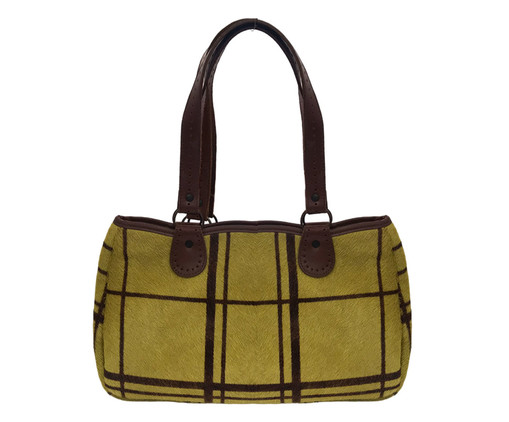 Bolsa Anna de Tecido Xadrez, yellow | WestwingNow