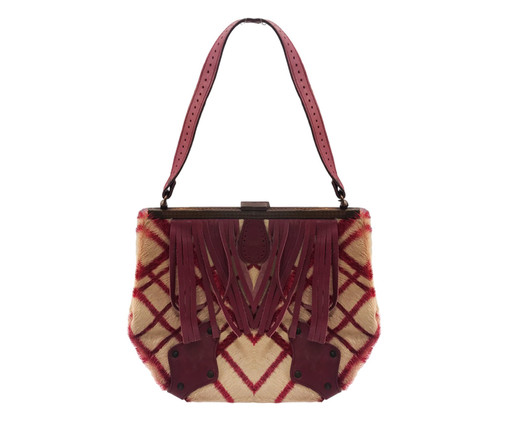 Bolsa Teka Tecido Xadrez, red | WestwingNow