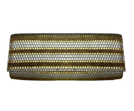 Clutch Sienna Dourado e Prata