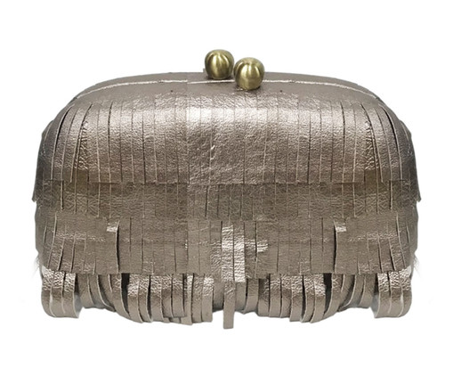 Clutch Mia Fringes Cinza, grey | WestwingNow