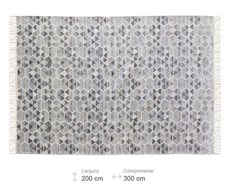 Tapete Indiano com Franja Nordic Cinza | Westwing