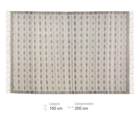 Tapete Indiano com Franja Nordic Taupe | Westwing