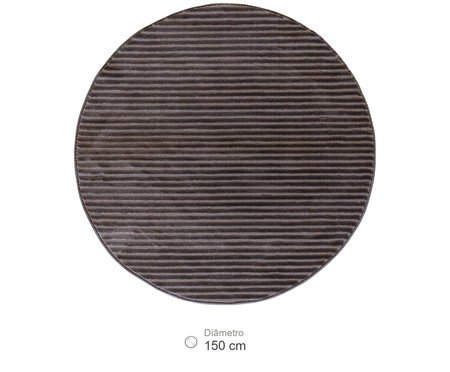 Tapete Redondo Lux Manhattan - Bege Escuro | Westwing