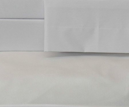 Jogo de Lençol Prime Liso Branco 200 Fios | Westwing