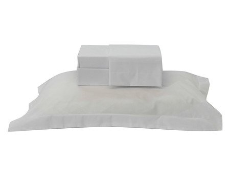 Jogo de Lençol Prime Liso Branco 200 Fios | Westwing