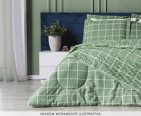 Edredom Misto Classic Grid Verde | Westwing