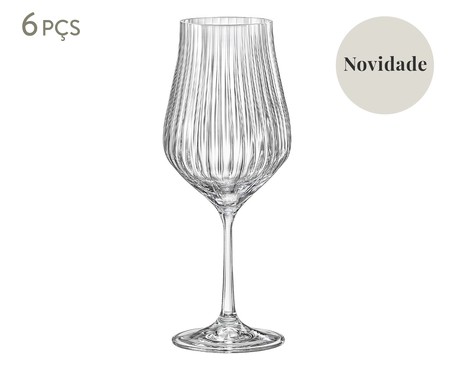 Jogo de Taças para Vinho Tinto em Cristal Tulipa Optic