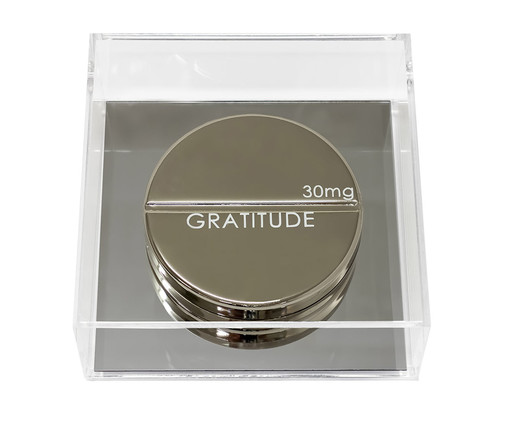 Caixa Decorativa Gratitude Prata, Colorido | WestwingNow