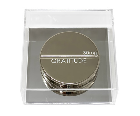 Caixa Decorativa Gratitude Prata