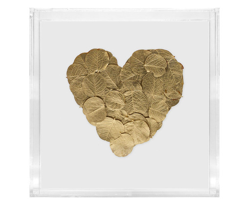 Caixa Decorativa Heart Dourado, Colorido | WestwingNow