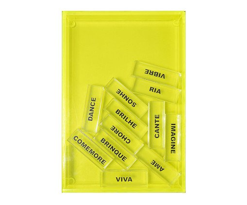 Caixa Decorativa Words Verde, Colorido | WestwingNow