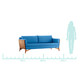 Sofá em Corda Cutiê - Azul, Azul | WestwingNow