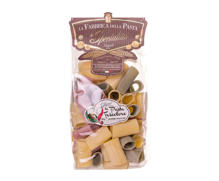 Macarrão Italiano Paccheri Rigati Tricolore La Fabbrica - 500G