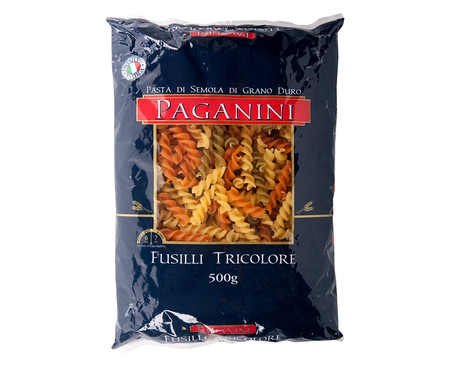 Macarrão Italiano Fusilli Tricolore Paganini - 500g