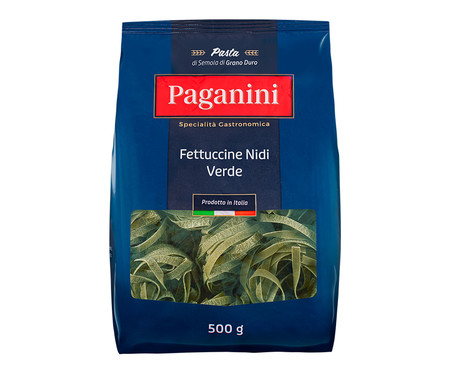 Macarrão Italiano Fettuccine Nidi Verde Paganini - 500g