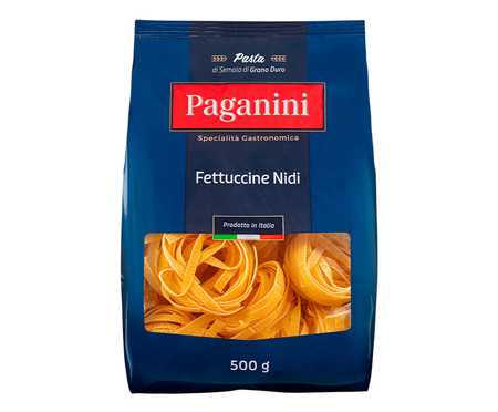 Macarrão Italiano Fettuccine Nidi Paganini - 500g