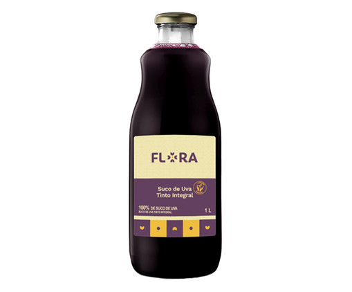 Suco de Uva Tinto Integral Flora 1L, Colorido | WestwingNow