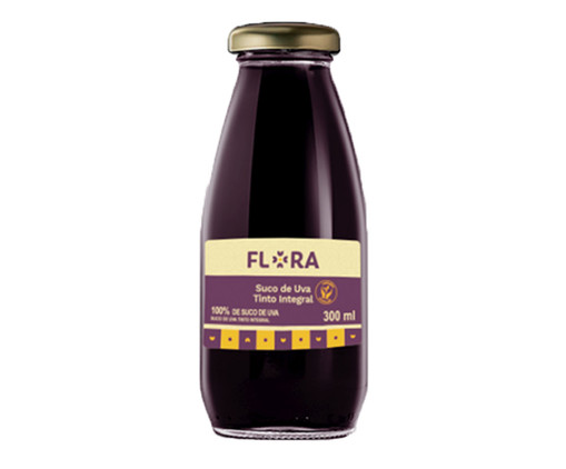 Suco de Uva Tinto Integral Flora - 300ml, Colorido | WestwingNow