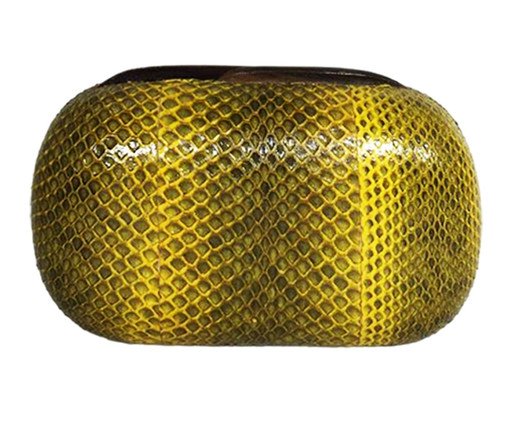 Mini Clutch de Couro Snake Yellow 16X9X4cm, multicolor | WestwingNow