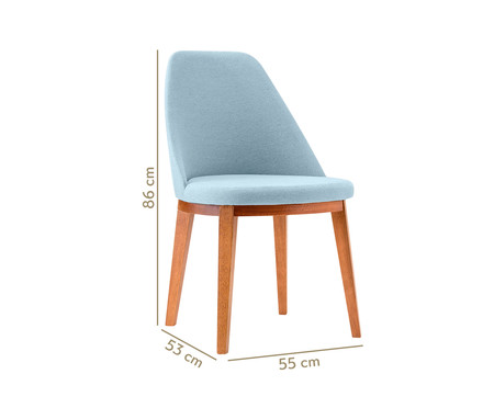 Cadeira de Madeira Lisa - Azul Claro | WestwingNow
