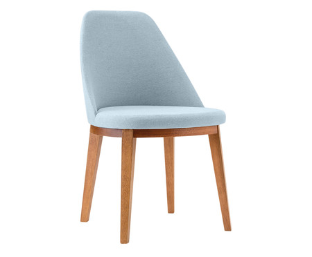 Cadeira de Madeira Lisa - Azul Claro