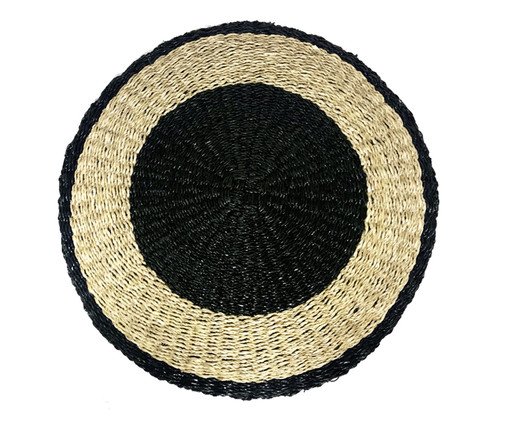 Sousplat Palha Natural e Preto, multicolor | WestwingNow