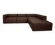 Sofá 4 Módulos Encosto Parcial Direito Mensa em Couro Marrom, brown | WestwingNow