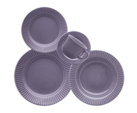 Aparelho de Jantar e Chá Roxo