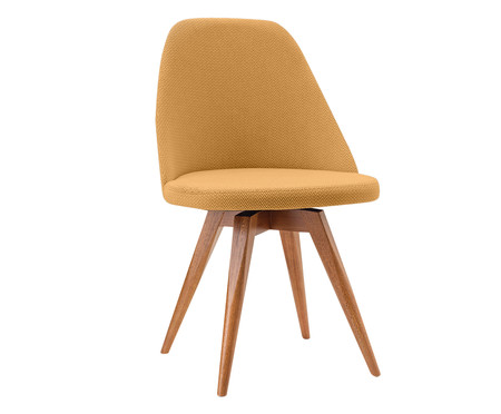 Cadeira Fixa em Madeira Lucy - Amarelo Queimado | WestwingNow
