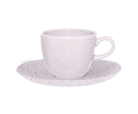 Conjunto com 6 Xícaras de Café com Pires Pink Sand