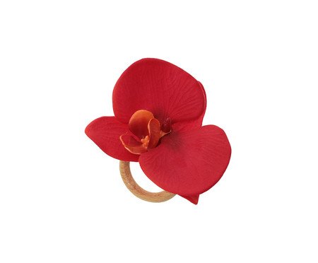 Anel para Guardanapo Orquídea Une Vermelho