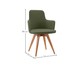 Cadeira Giratória de Madeira Tina - Verde Musgo, Verde | WestwingNow