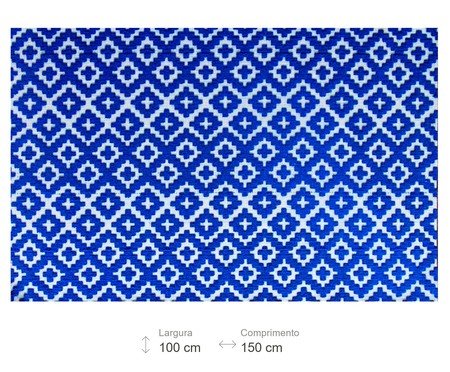 Tapete Oriental Strauss Deco Branco e Azul | Westwing