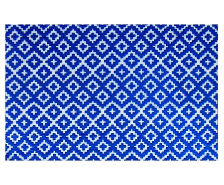 Tapete Oriental Strauss Deco Branco e Azul