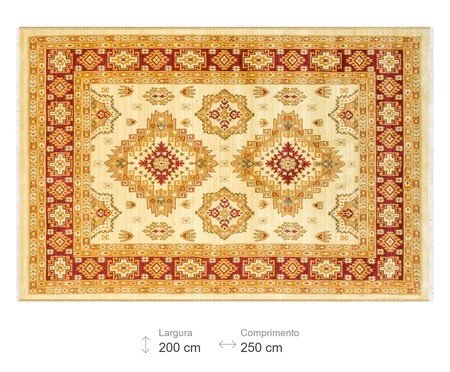 Tapete Turco Isparta Bolvadin Vermelho e Marfim | Westwing