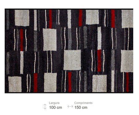 Tapete Broadway Antracite Red | Westwing