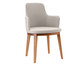 Cadeira de Madeira com Braço Mary - Creme, Cinza | WestwingNow