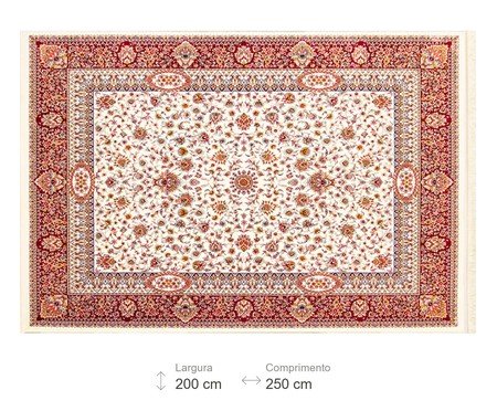 Tapete Hasankeyf Creme e Vermelho | Westwing