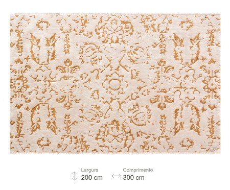 Tapete Turco Vega Ivory Dourado e Cru | Westwing