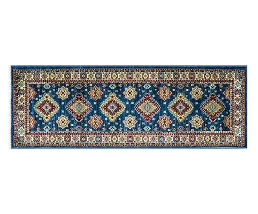 Passadeira Turco Kasakh Navy D.Beige Azul, Azul | WestwingNow