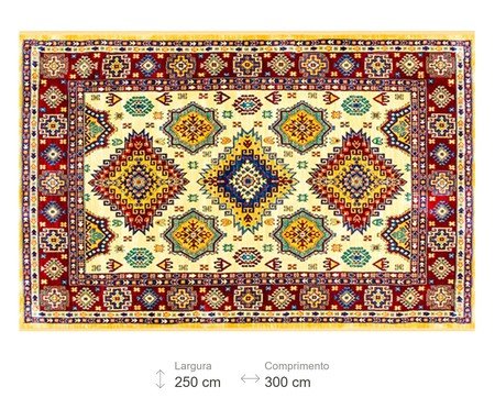 Tapete Turco Kasakh Aly Vermelho | Westwing