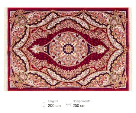 Tapete Turco Hasankeyf Vermelho e Creme | Westwing