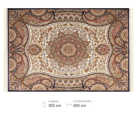 Tapete Turco Hasankeyf Creme e Navy | Westwing