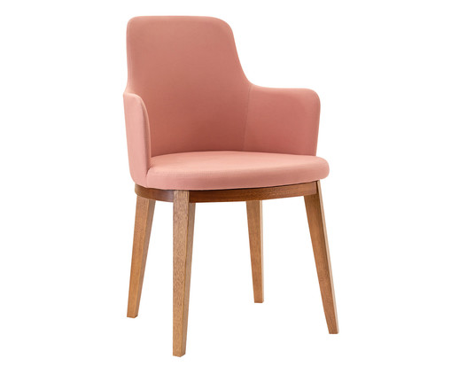 Cadeira de Madeira com Braço Mary - Rosé, Rosa | WestwingNow