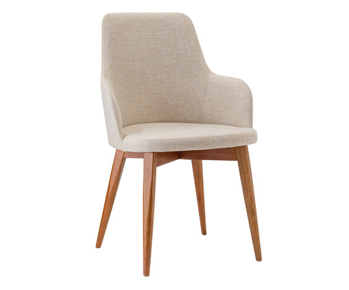 Cadeira de Madeira com Braço Suri - Creme, Bege | WestwingNow